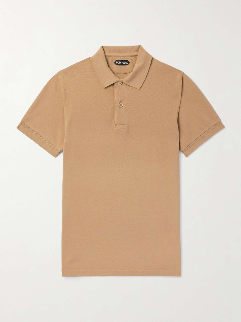 Garment-Dyed Cotton-Piqué Polo Shirt - 1