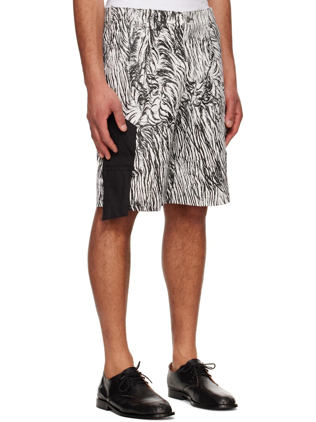 White & Black Gardiner Shorts - 2