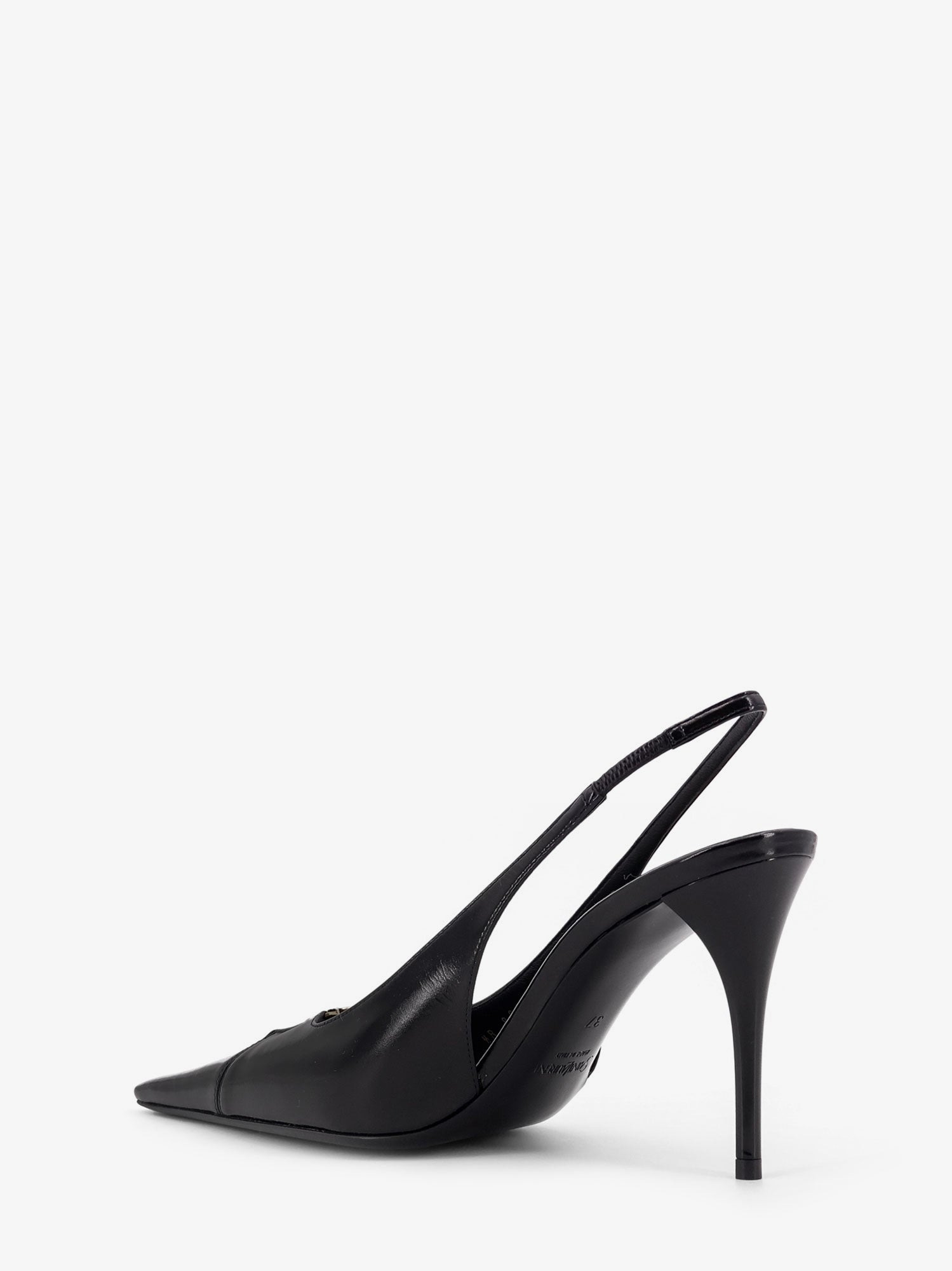 BABYLONE 90 PUM LEATHER SLINGBACK PUMPS - 3