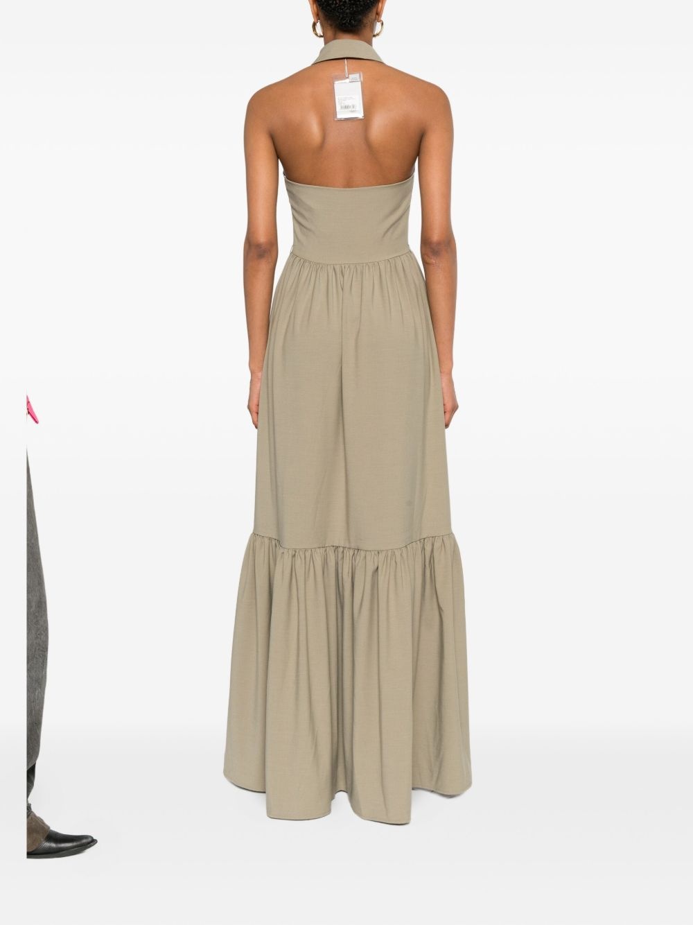 belted halterneck dress - 4