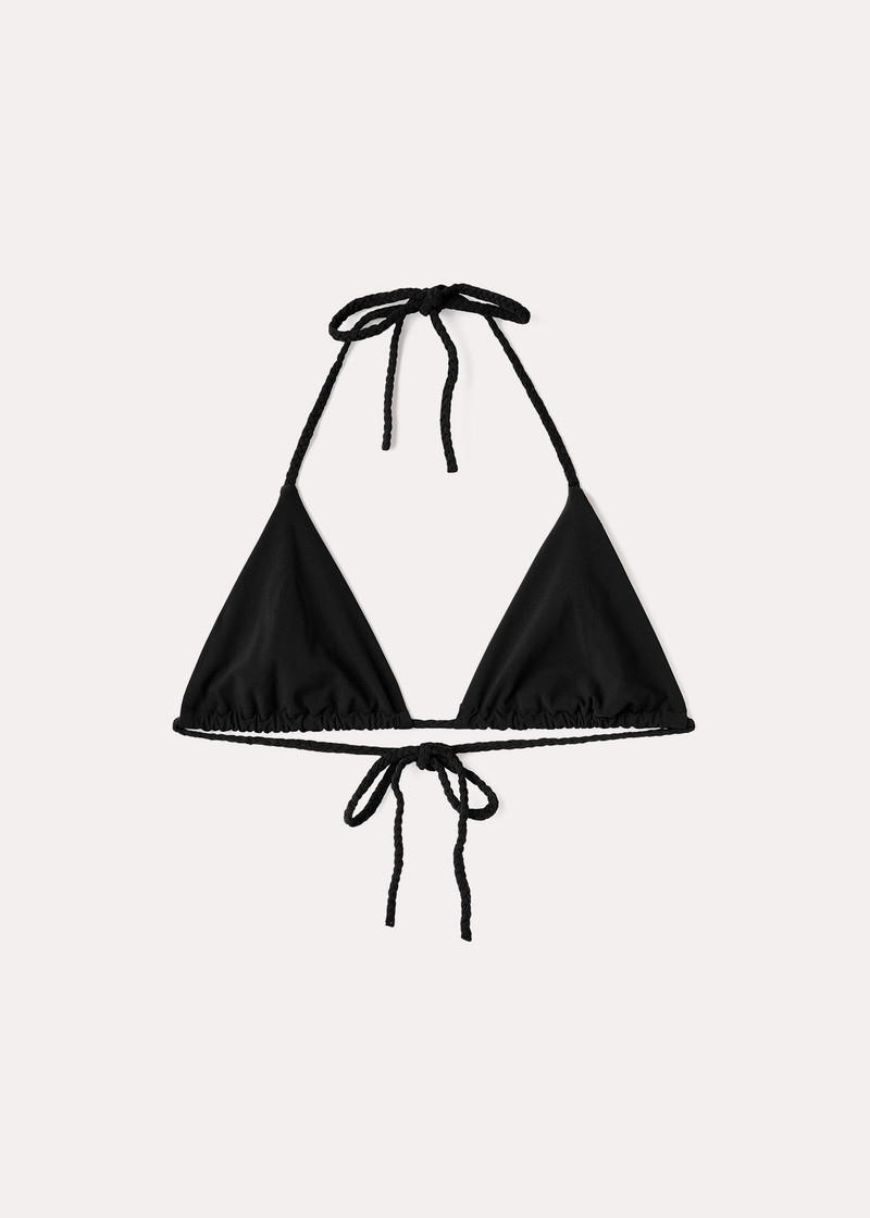 Braid-tie bikini top black 1