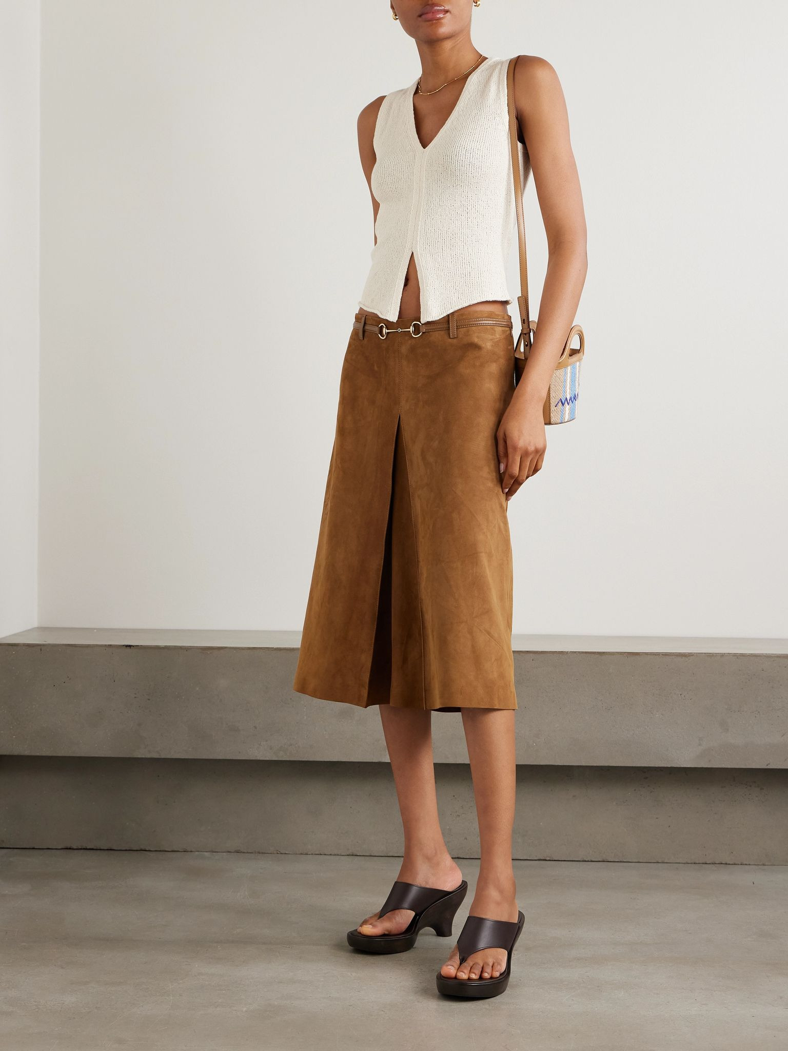 Nora Lite ribbed cotton tank Cream - 2