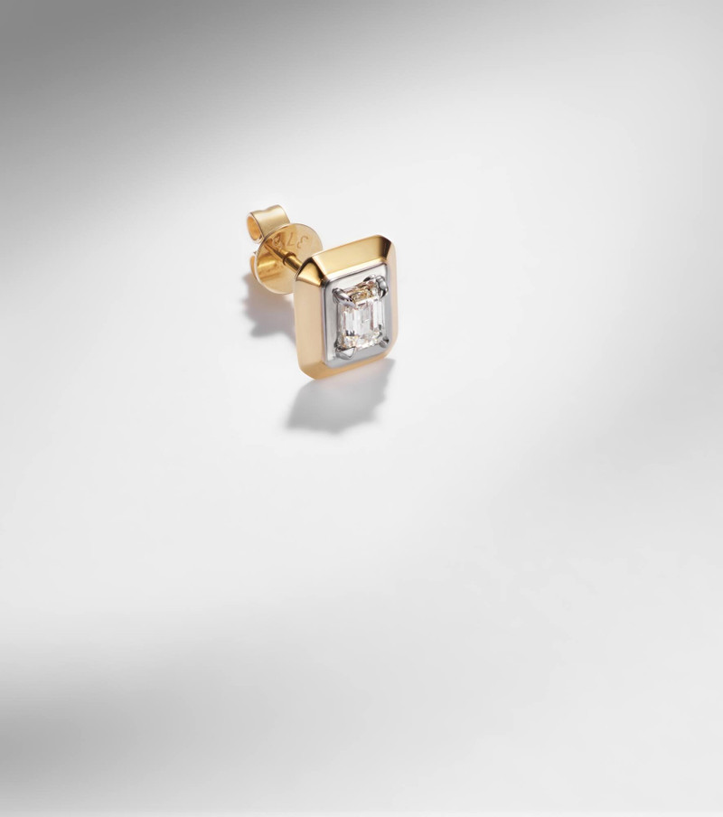 9kt gold single earring with diamond 5