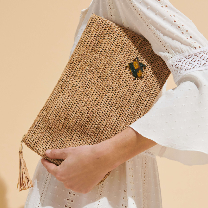 Vilebrequin Raffia Unisex Beach Pouch outlook