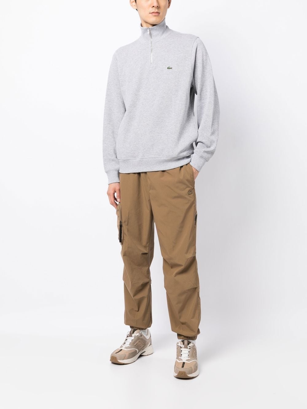 high-neck fine-ribbed jumper - 2