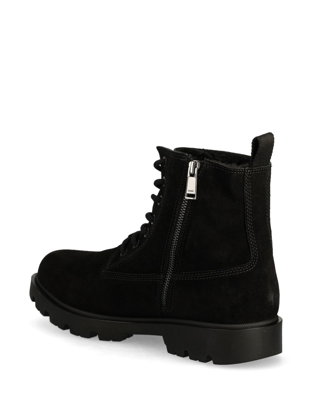 lace up suede boots - 3
