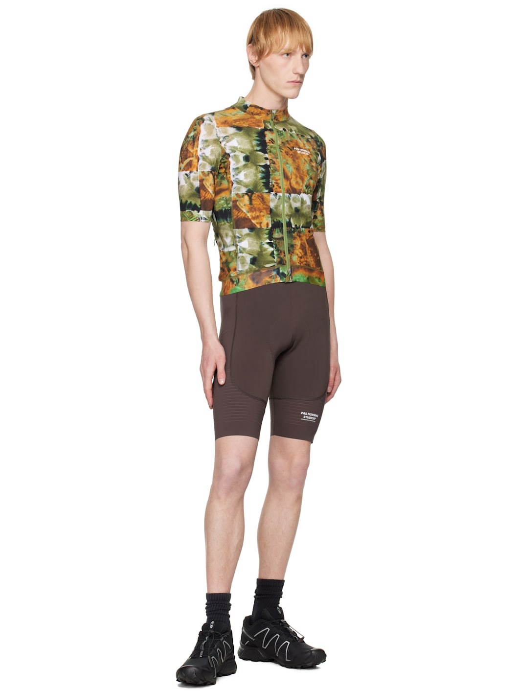 Brown & White Mechanism Pro Bib Shorts - 4