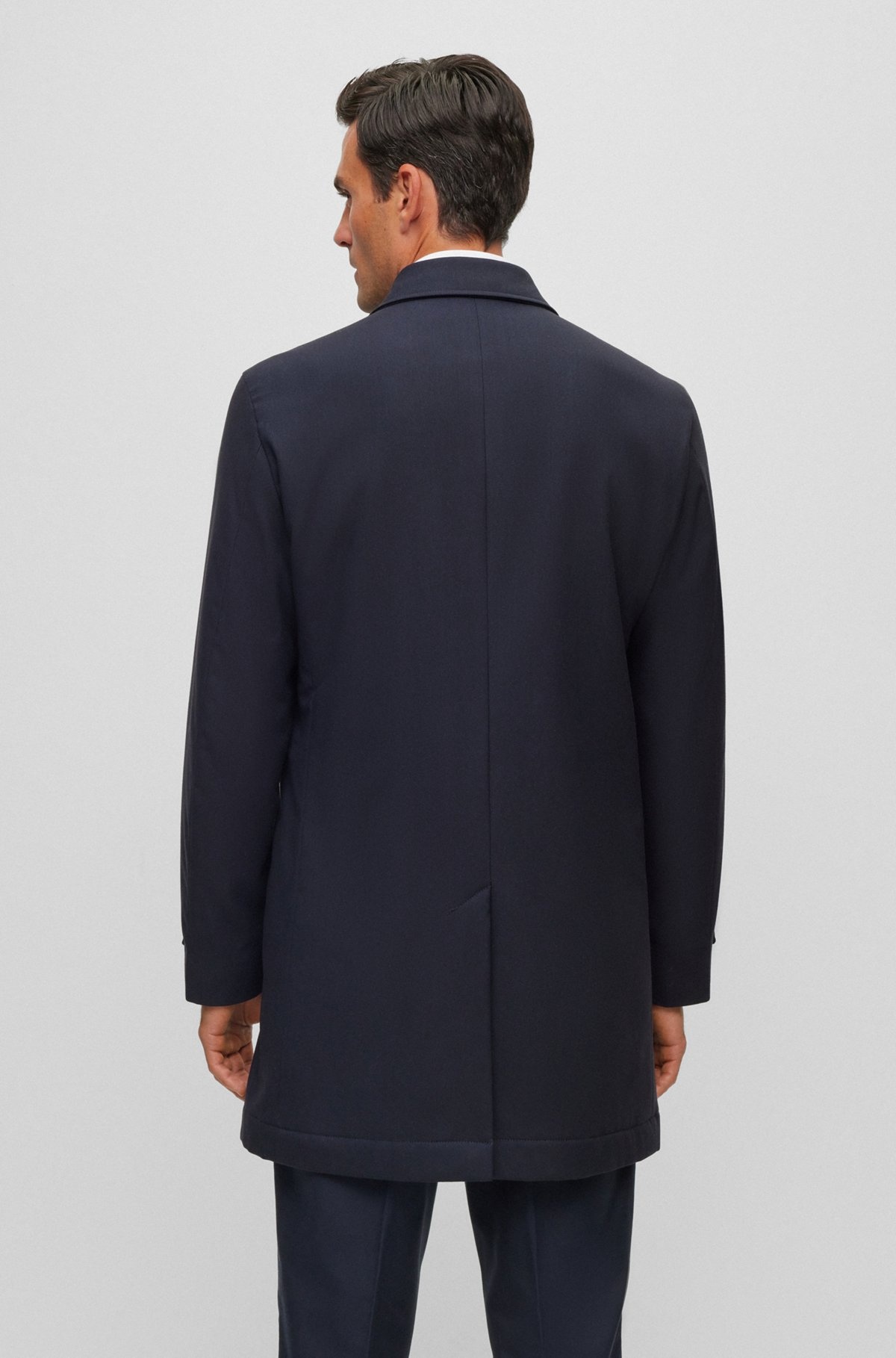REGULAR-FIT COAT IN A RAIN-RESISTANT WOOL BLEND - 5