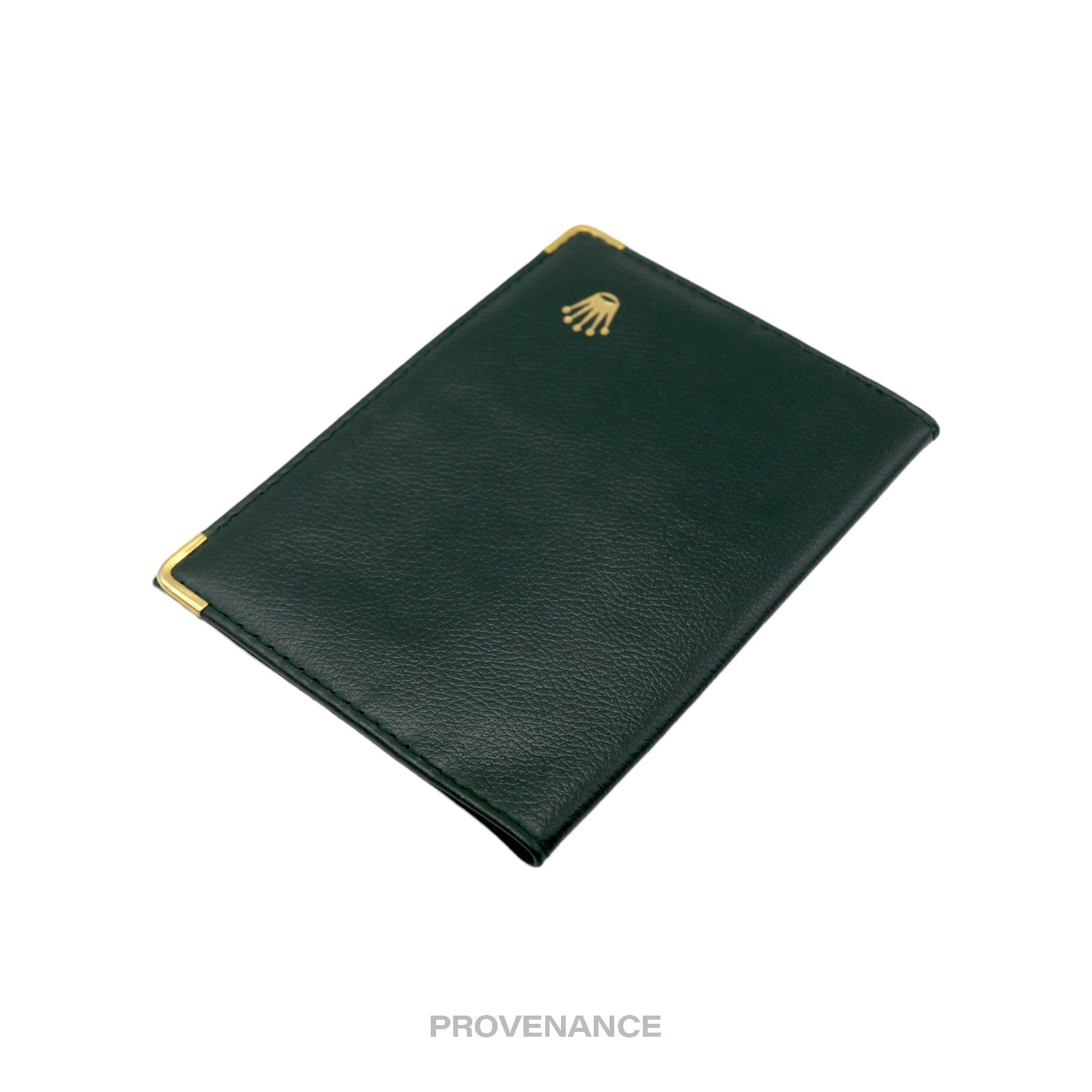 Rolex Crown Passport Wallet - Forest Green Leather - 4