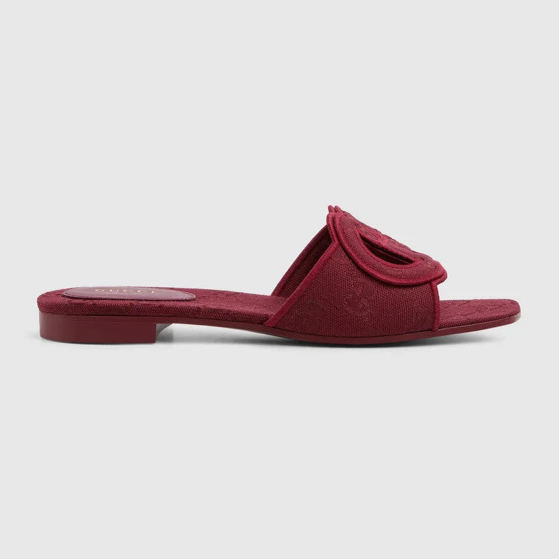 Gucci Interlocking G GG Slide Sandals - 1