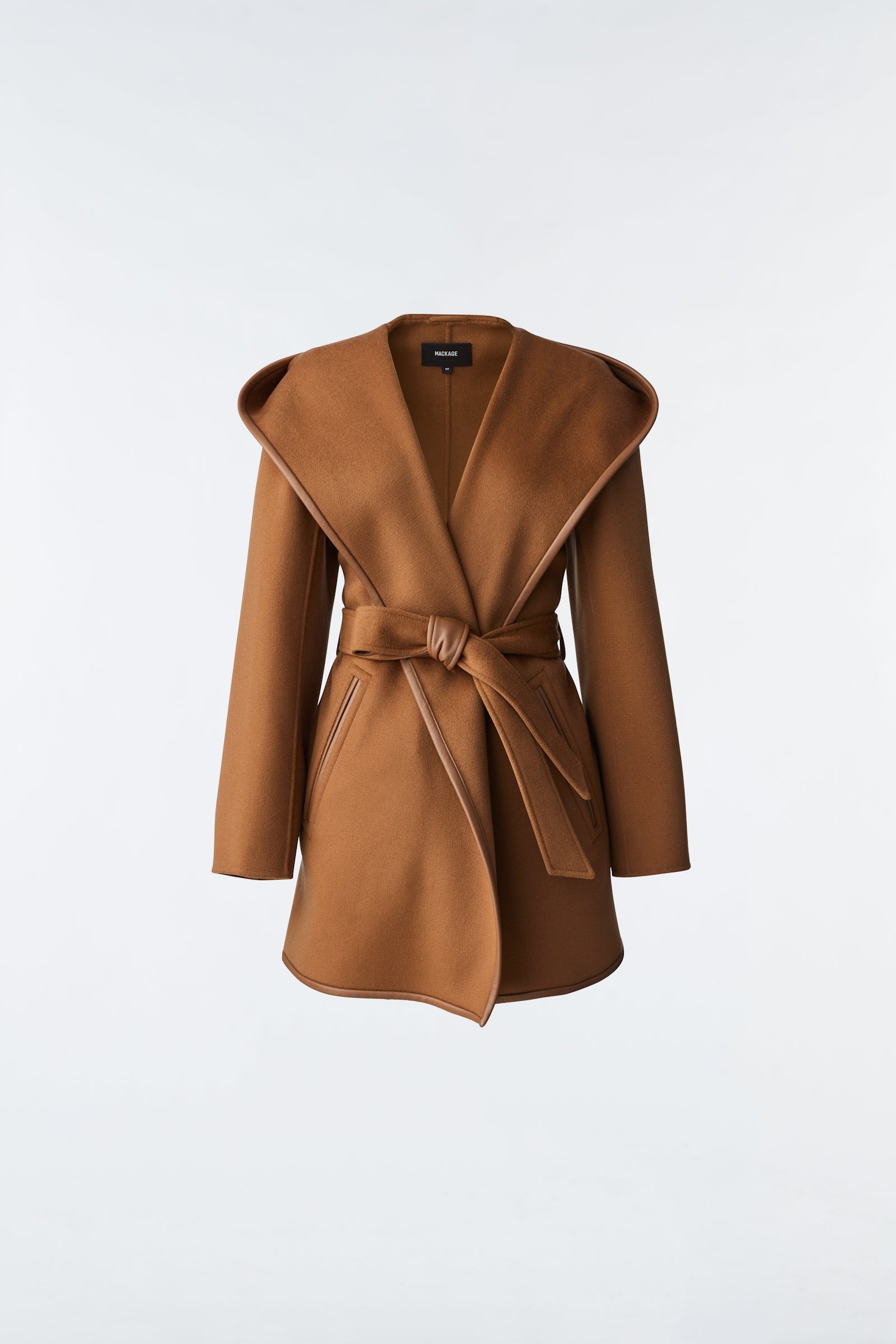amina double face wool robe coat