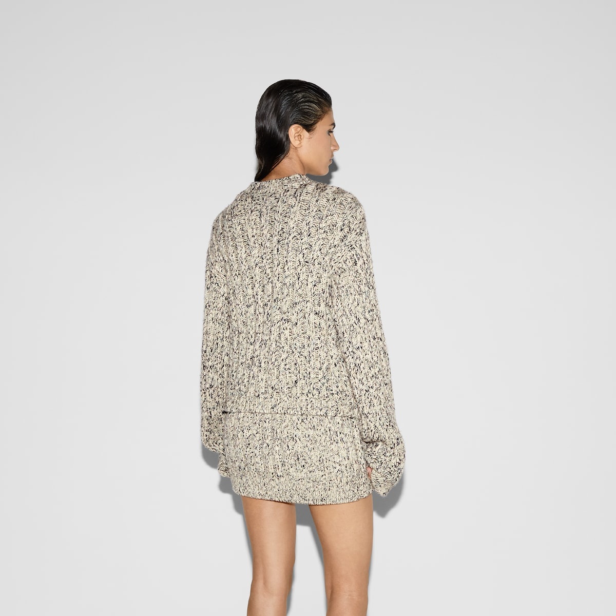 Chunky rib wool cardigan - 4