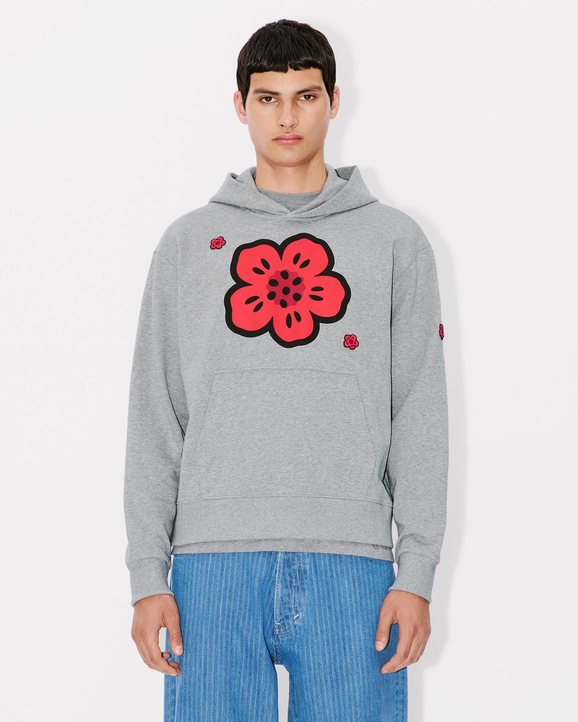 'Boke Flower' embroidered hoodie - 3