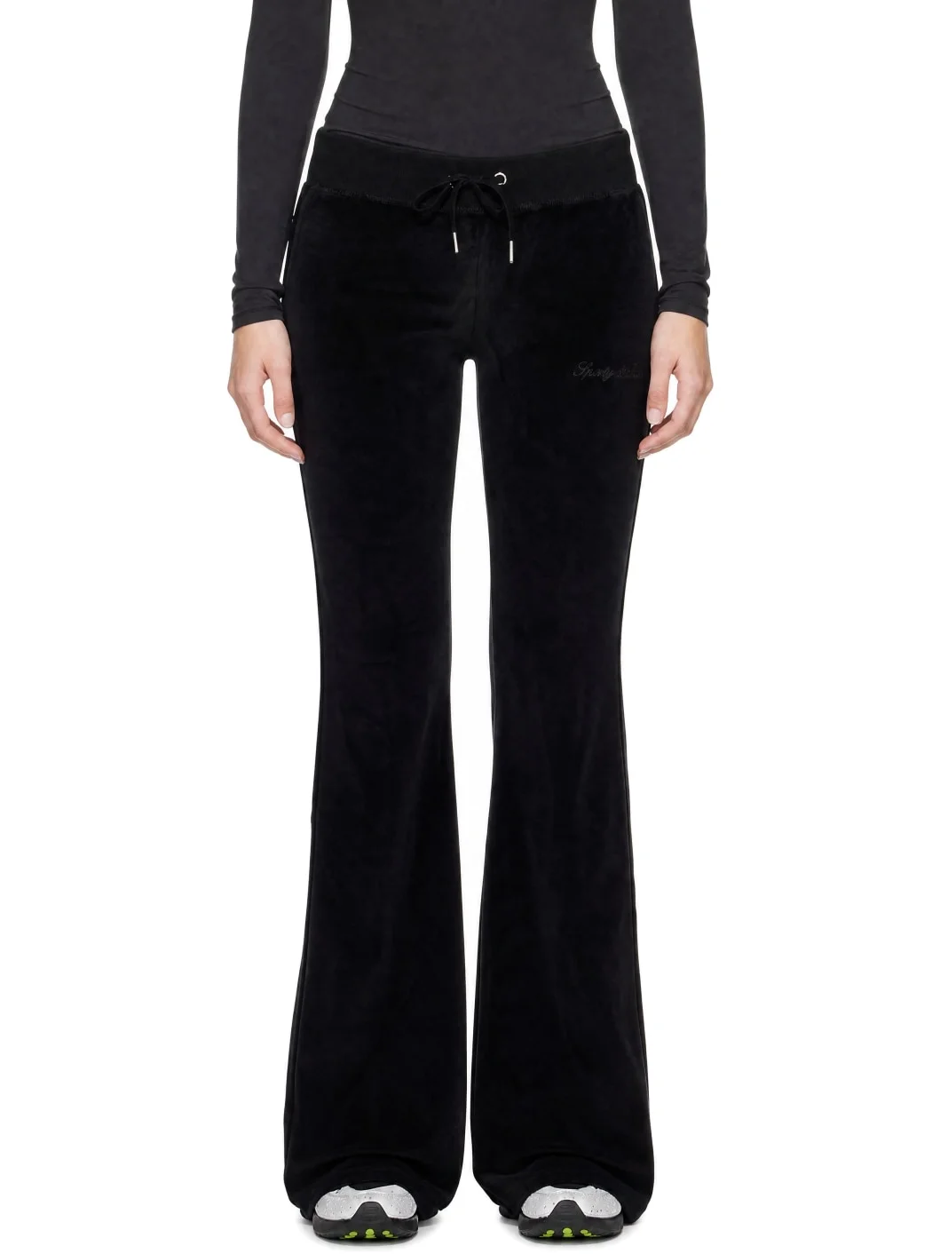 Black Signature Logo Krystal Sweatpants - 1