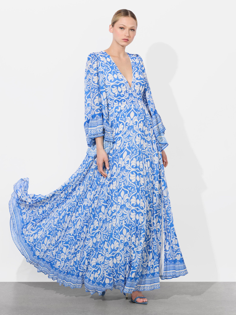 SELENE PLEATED MAXI DRESS 2