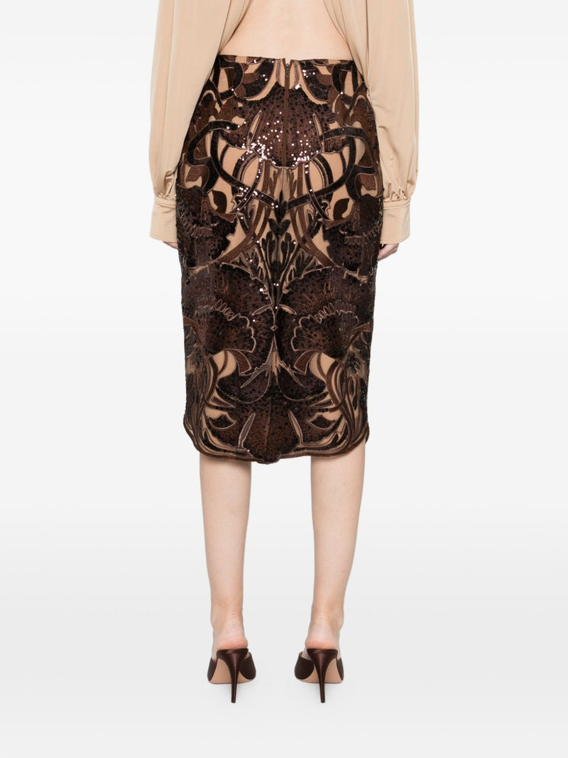 sequin floral midi skirt 4