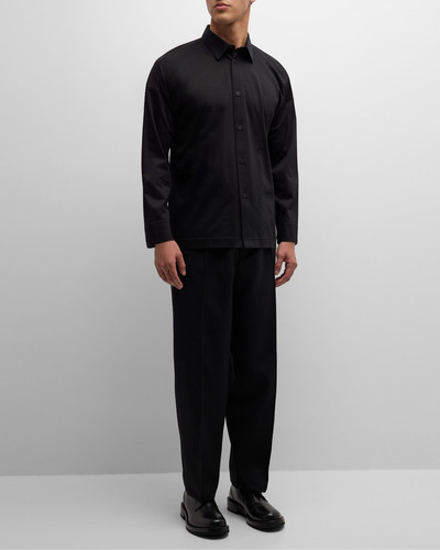 ISSEY MIYAKE Men's Solid Jersey Sport Shirt outlook