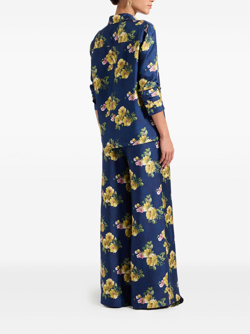 floral-print palazzo pants - 4