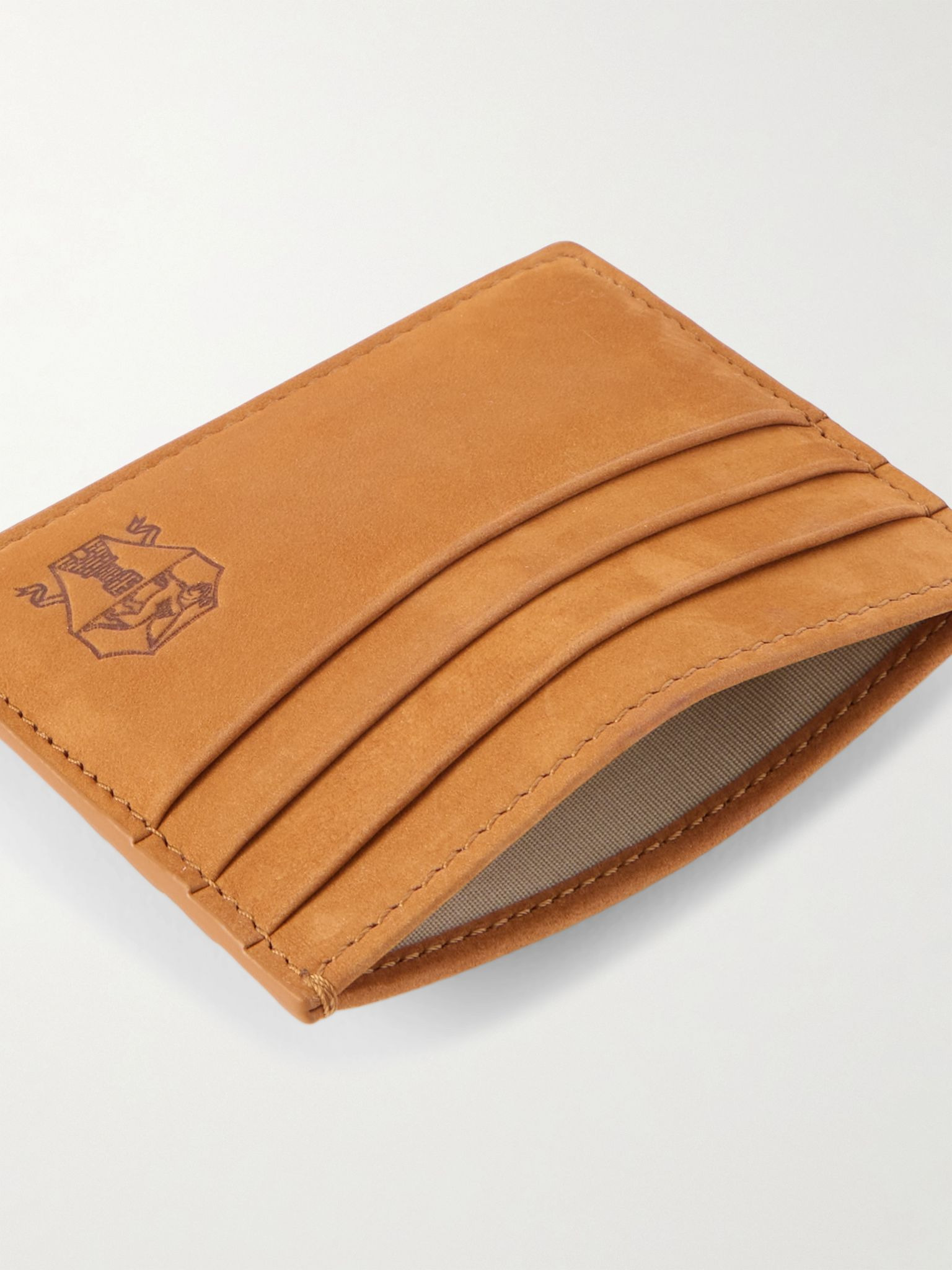 Logo-Debossed Leather Cardholder Brown - 4
