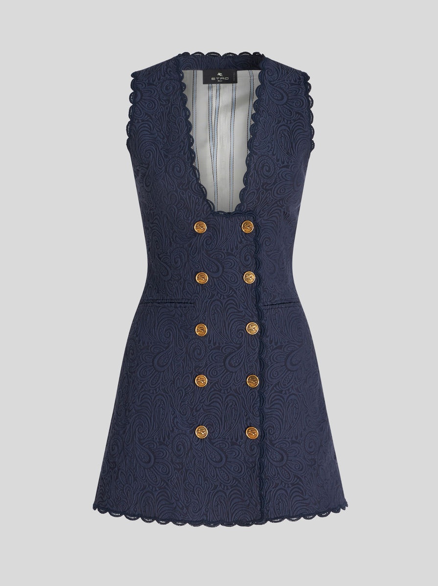 LONG PAISLEY JACQUARD WAISTCOAT - 1