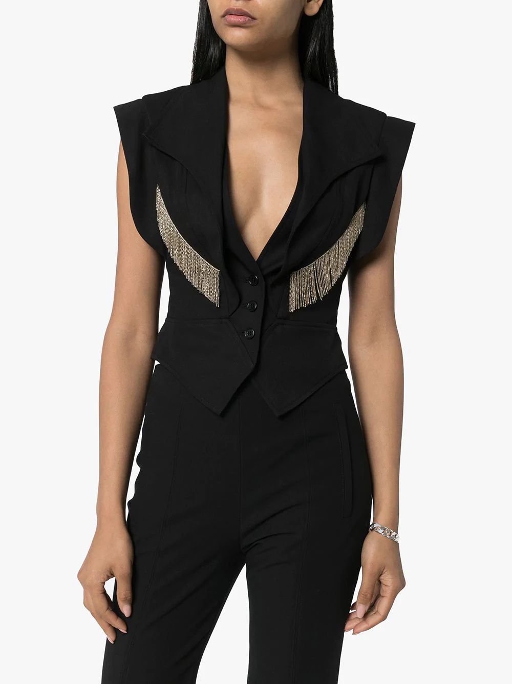 Udalia fringed waistcoat - 3