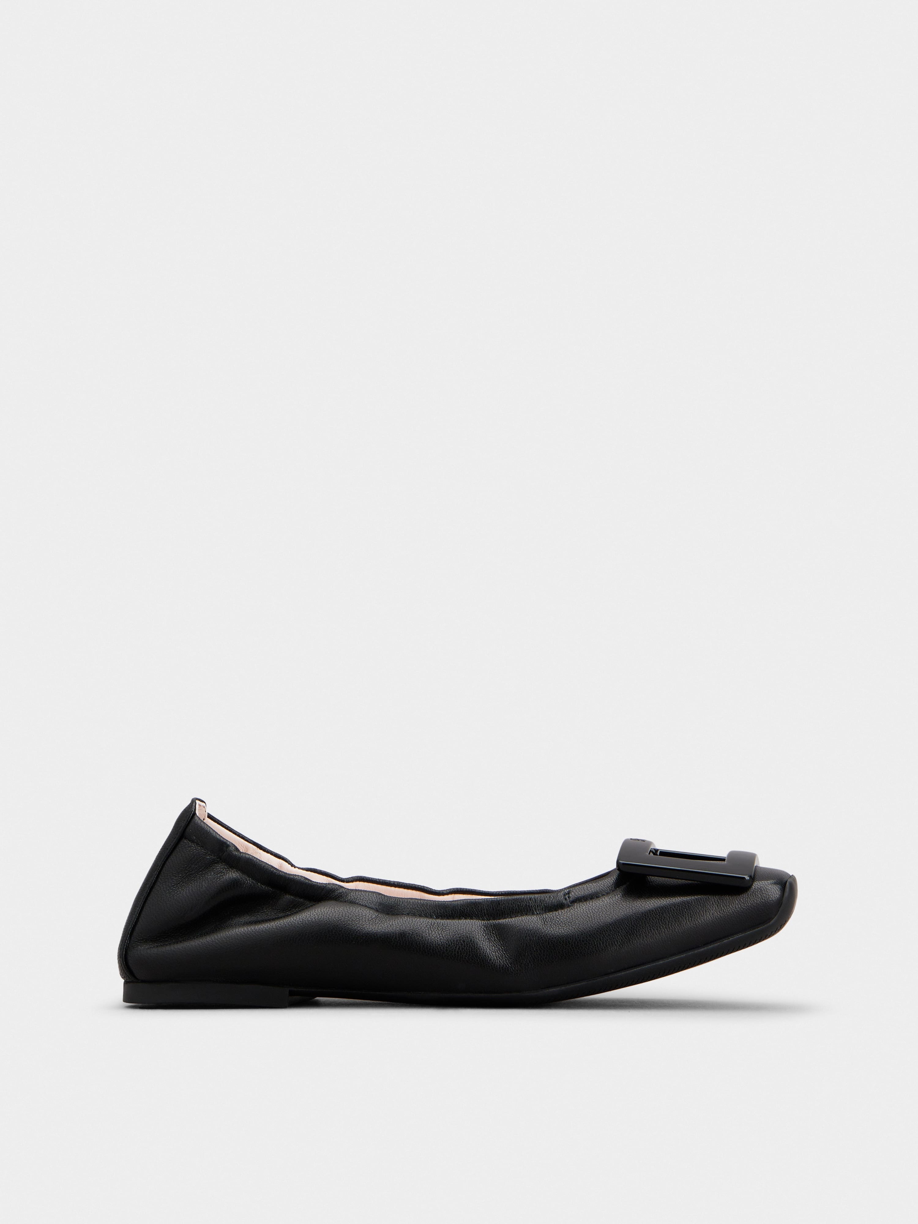 Viv' Pockette Lacquered Buckle Ballerinas in Nappa Leather - 1
