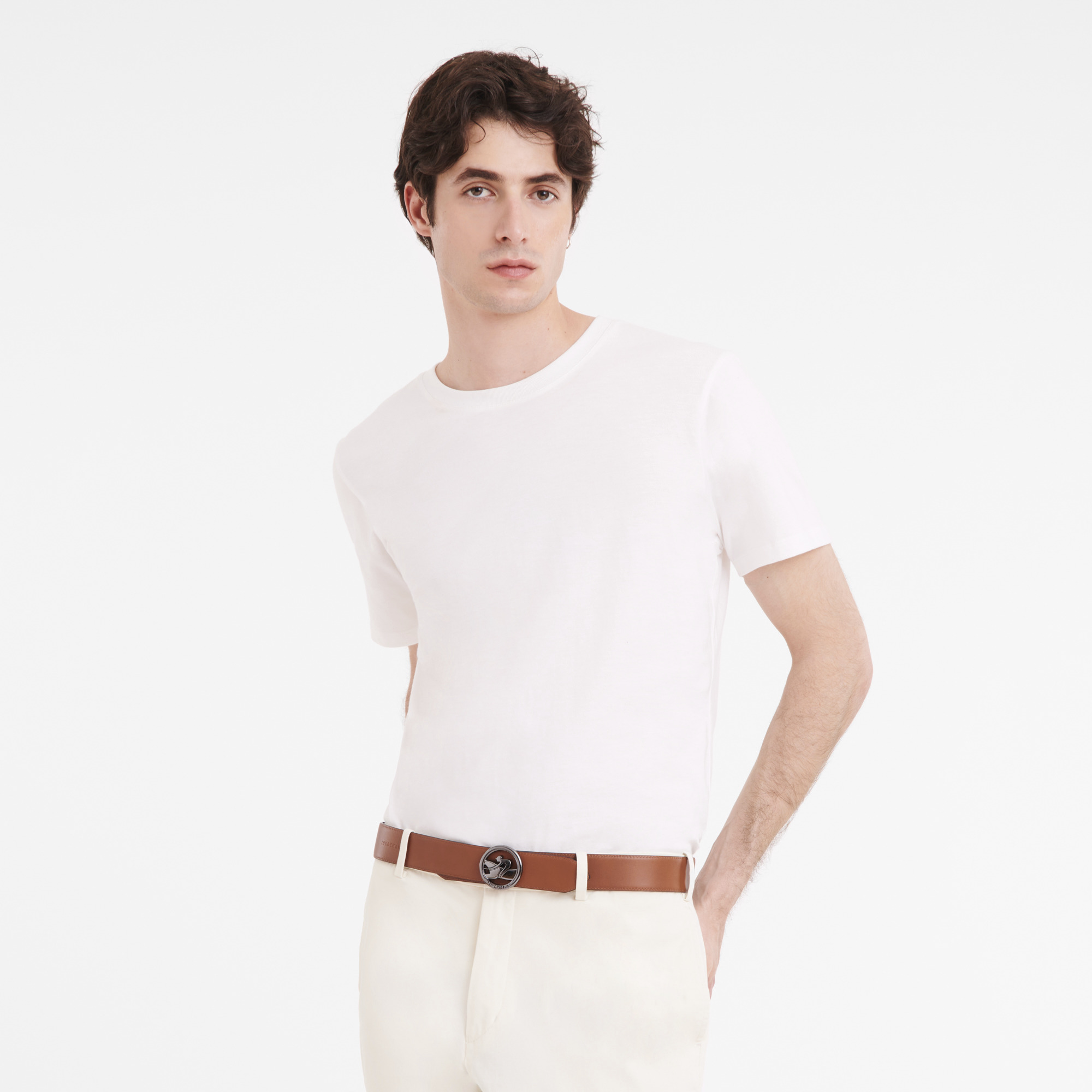 Box-Trot Men's belt Black/Cognac - Leather - 4