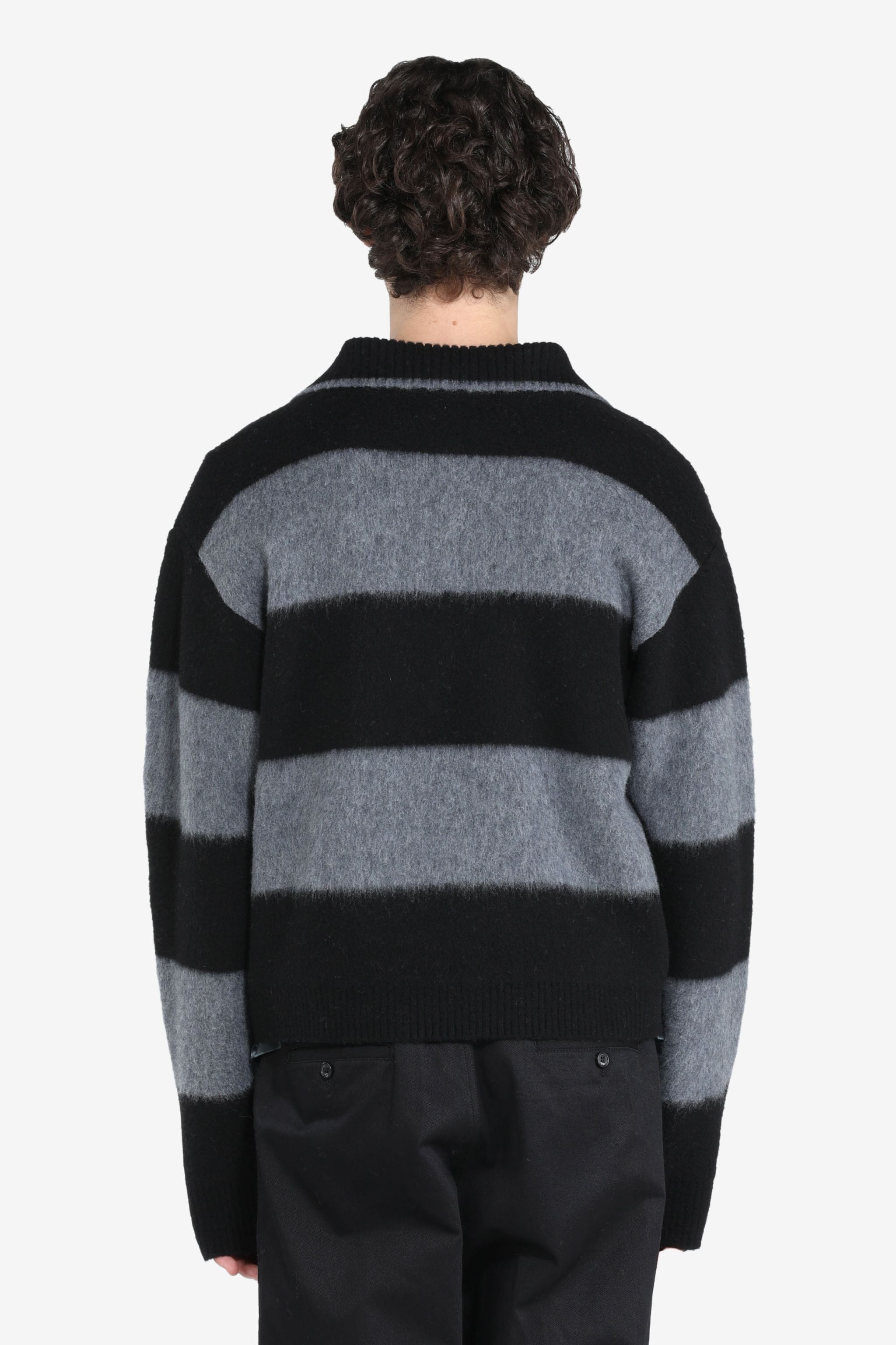 STRIPED WOOL POLO TOP - 2