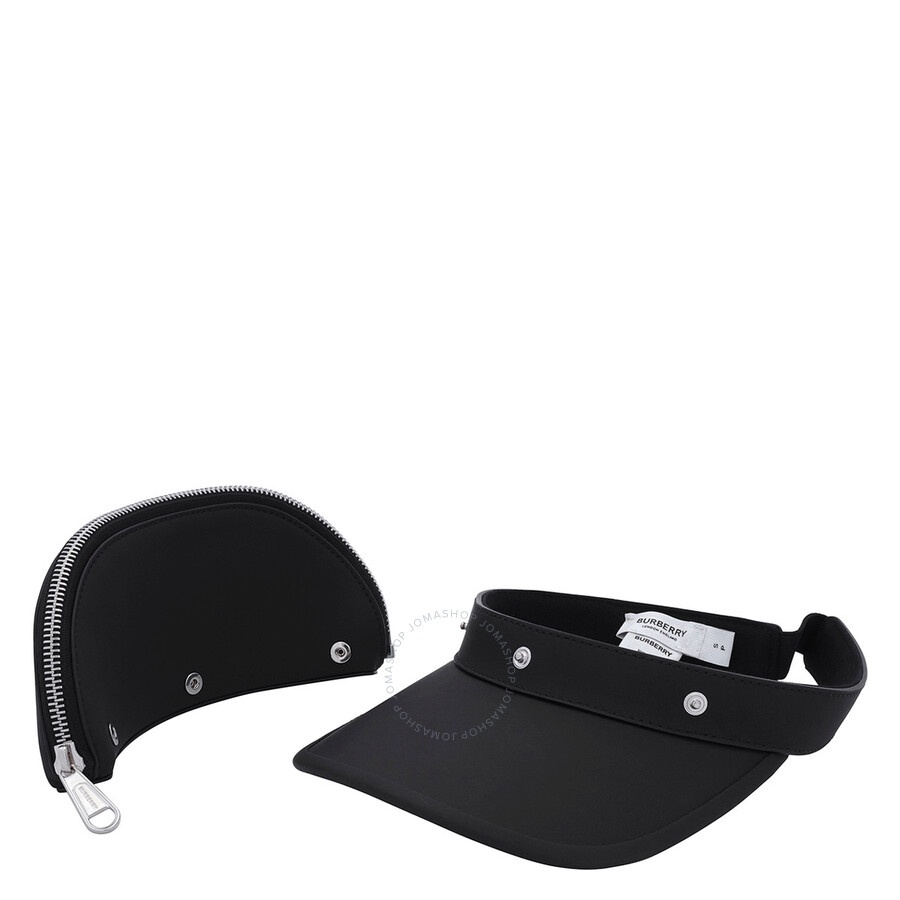 Burberry Black Zip Detail Visor Hat - 7