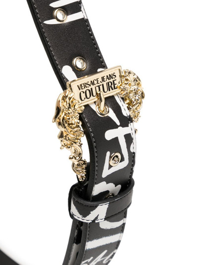VERSACE JEANS COUTURE Barocco-buckle starfish-print belt outlook
