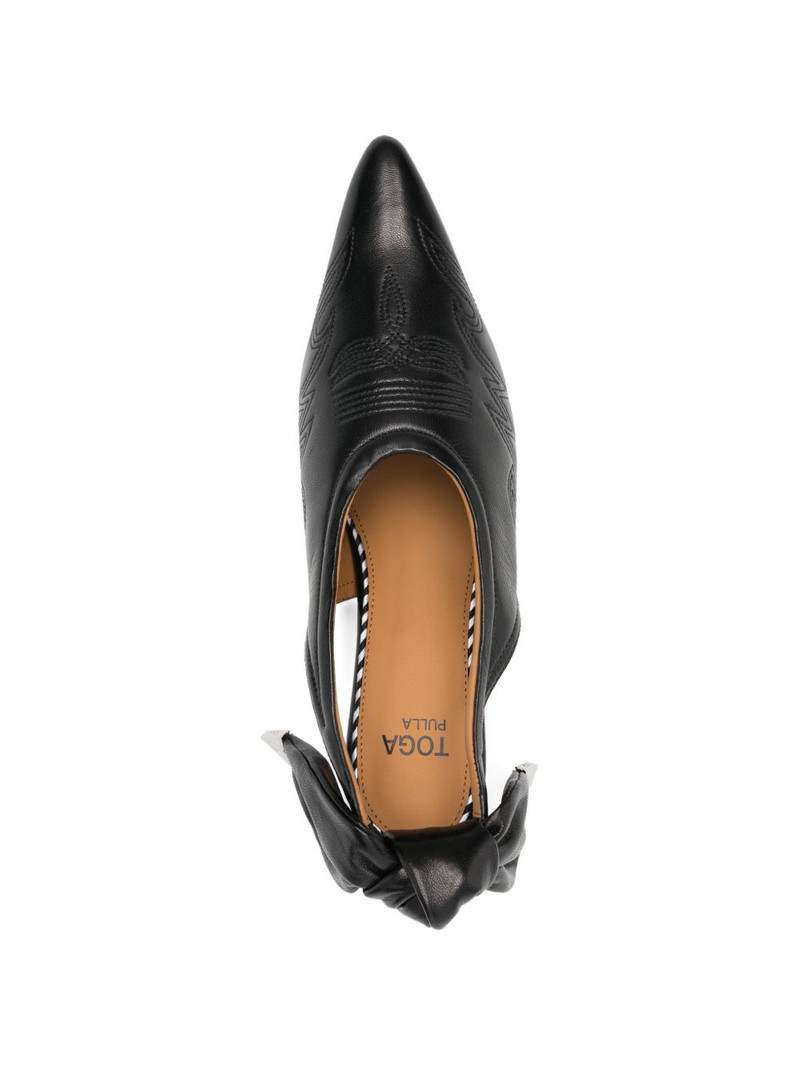 bow-detail embroidered pumps 4
