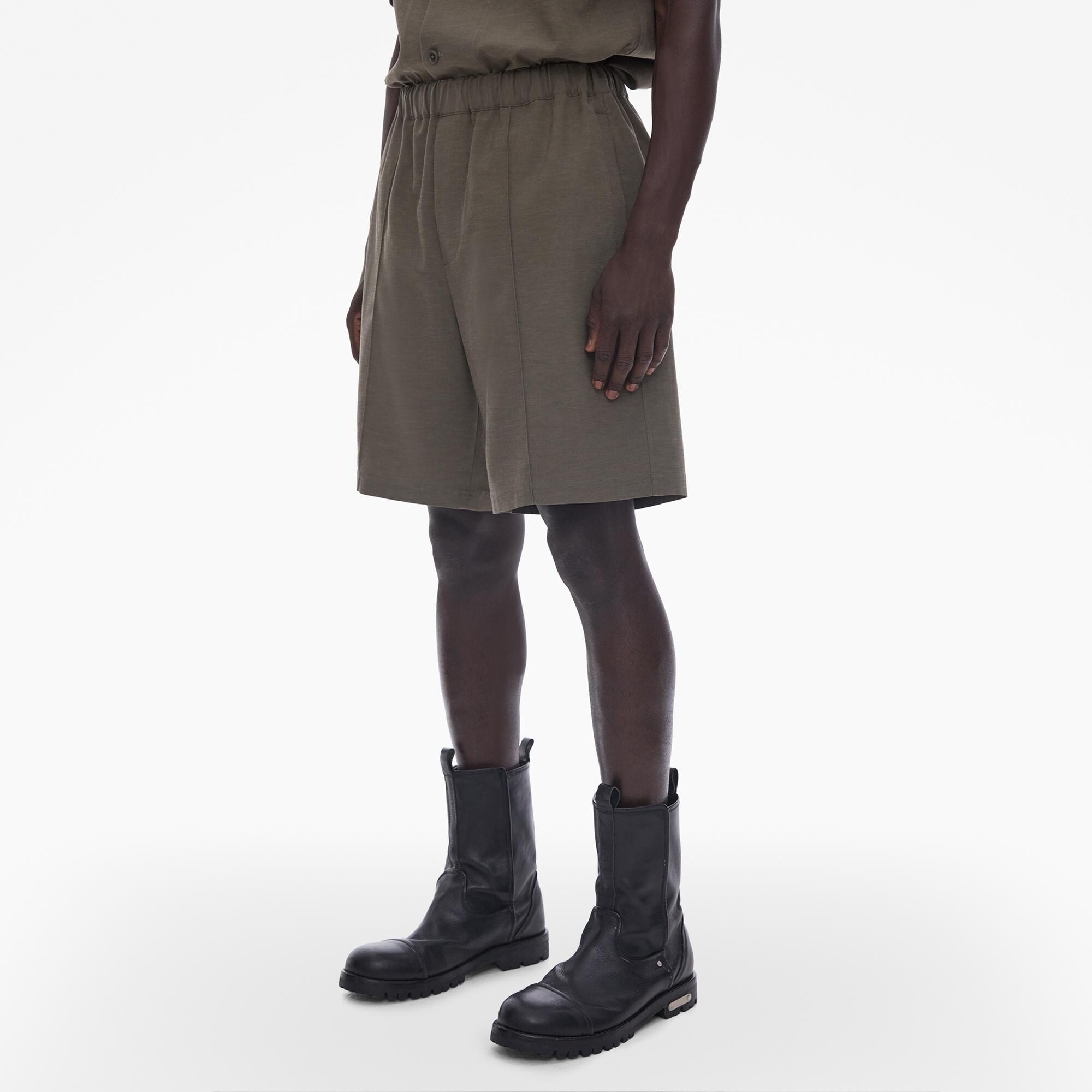 COTTON-LINEN PULL-ON SHORT - 5
