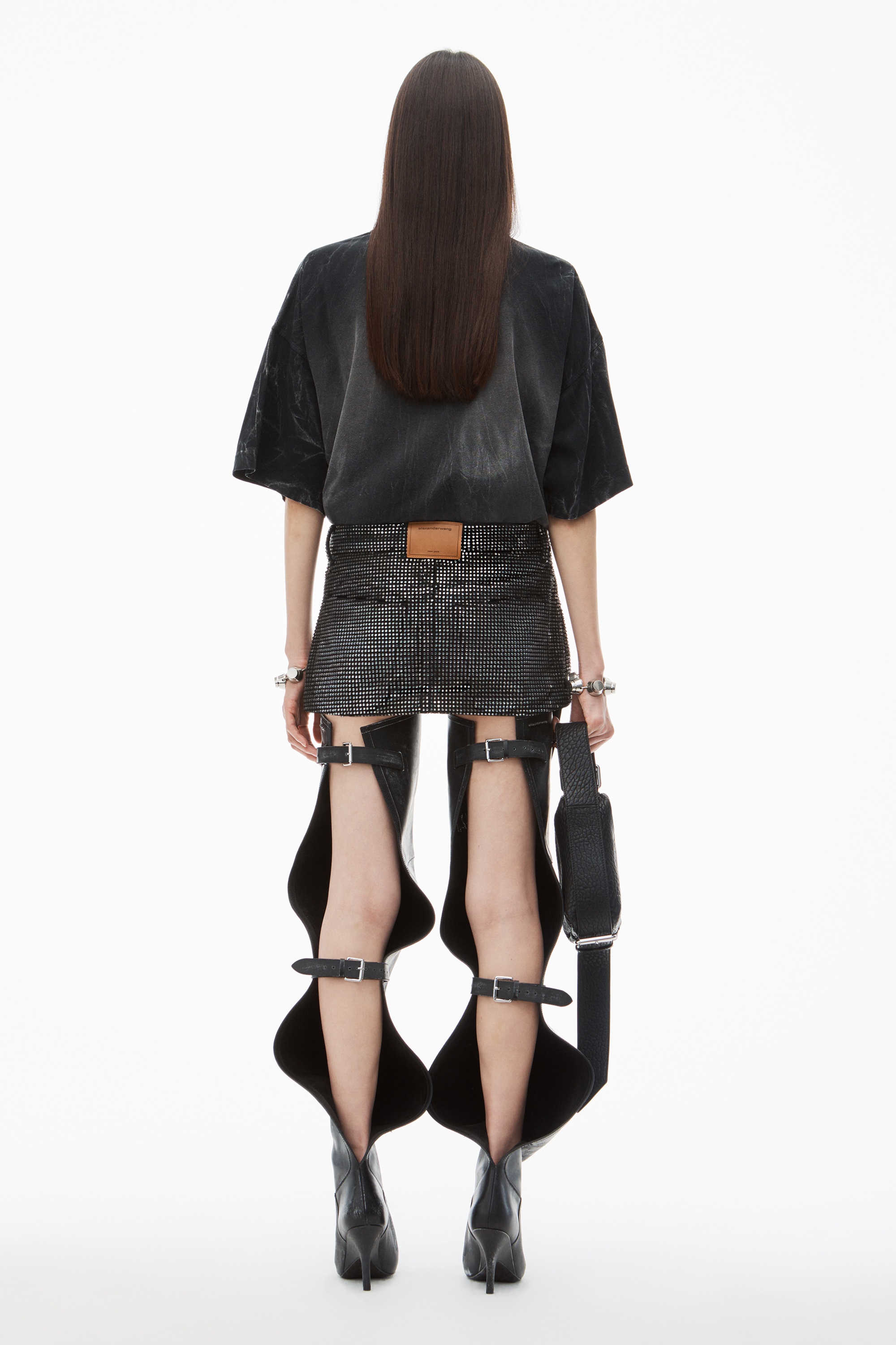 【関税&送料込】Alexander Wang Mini Skirt Prestyle Hotfix Me Alexander Wang Mini Skirt Prestyle Hotfix Mesh Undie