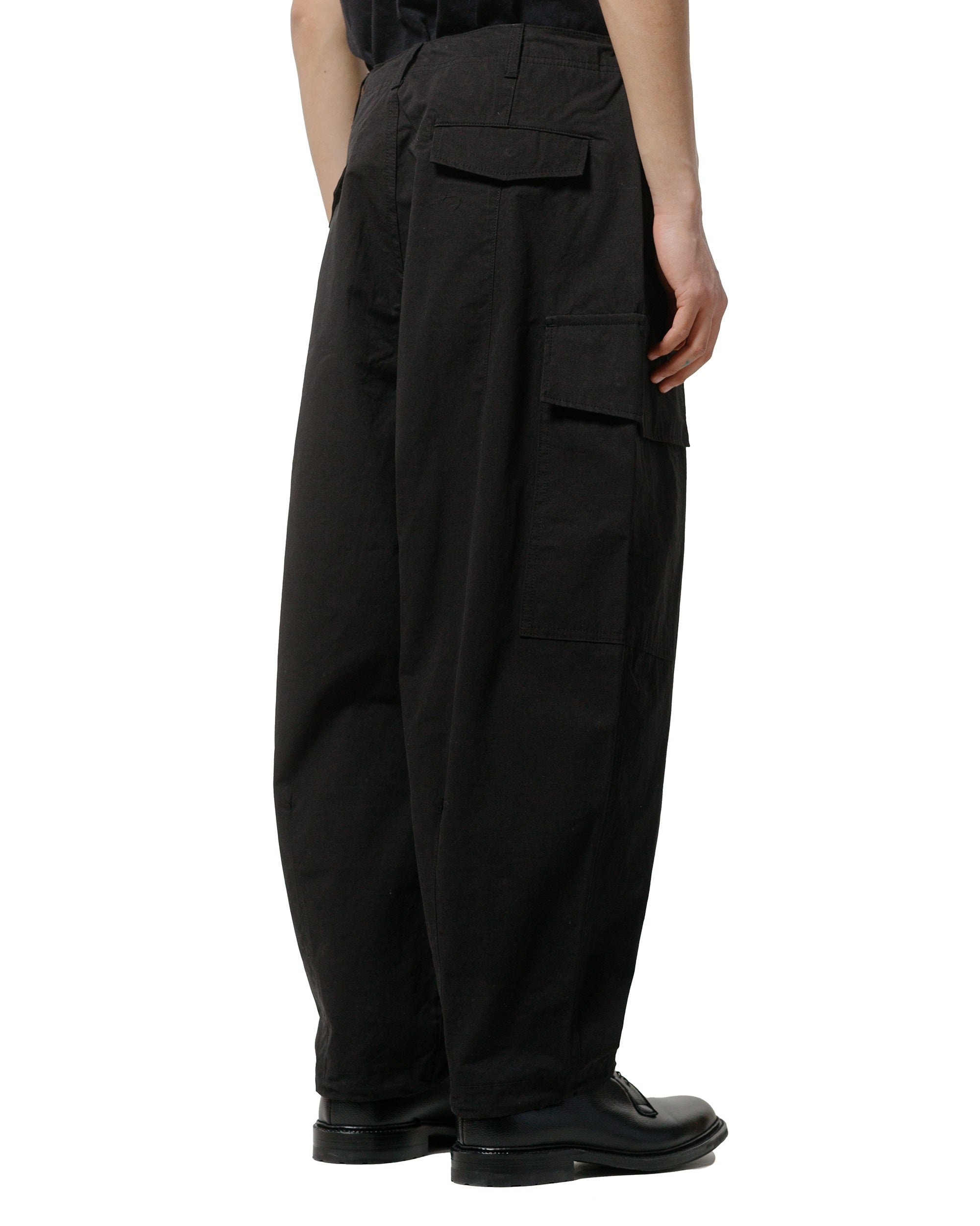 Compact Cotton Cargo Pants Blacks - 3
