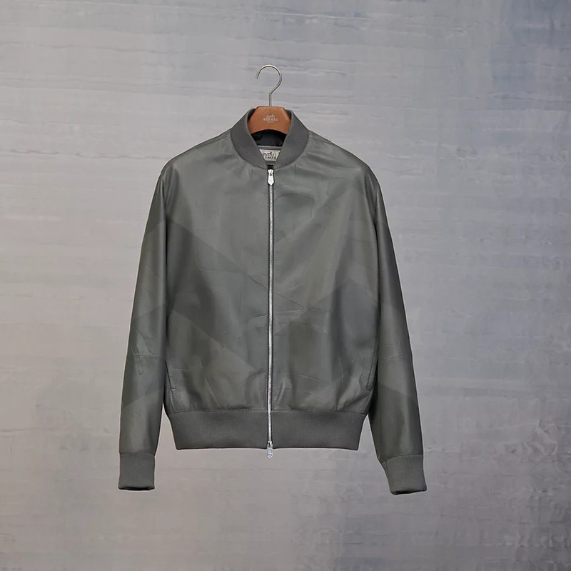 Printed rib-trim jacket 5