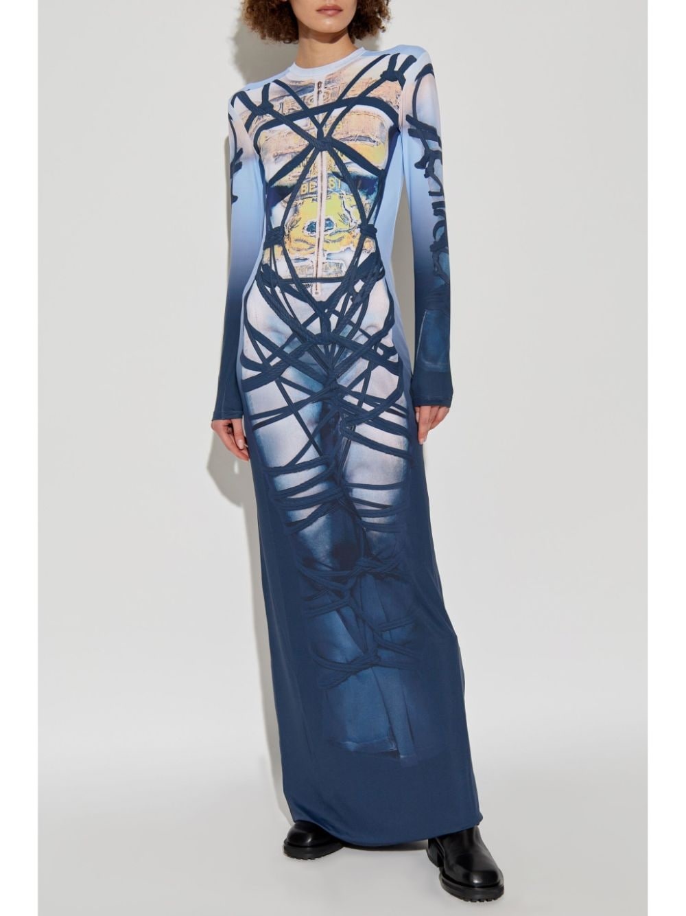 graphic-print maxi dress - 3