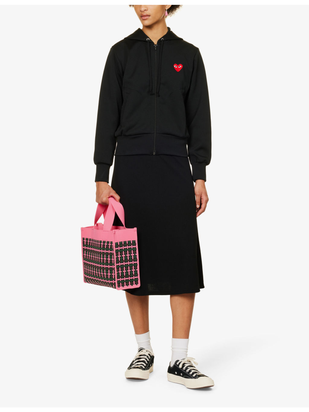 Heart-embroidered cotton-jersey hoody - 3