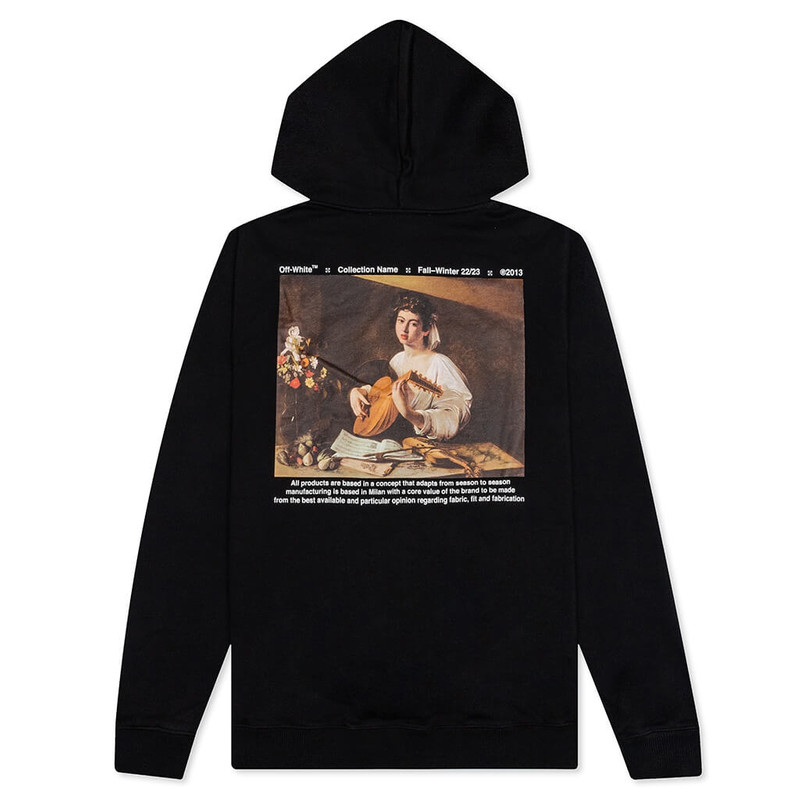 Off-White OFF-WHITE C/O VIRGIL ABLOH CARAVAGGIO LUTE SLIM HOODIE - BLACK/WHITE outlook
