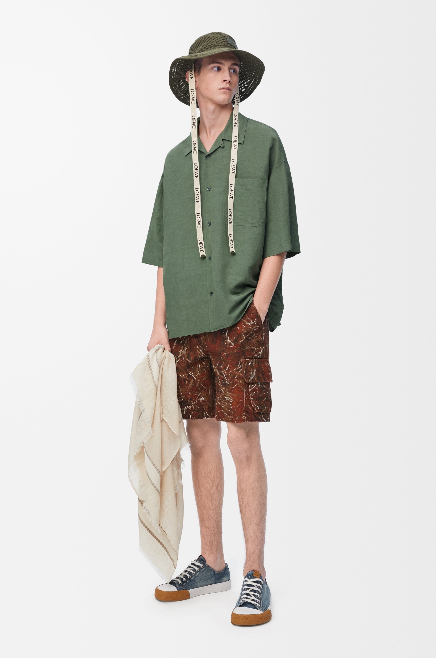 Short sleeve shirt in viscose and linen - 2