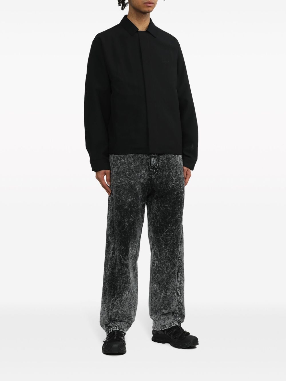 acid-wash straight-leg jeans - 2
