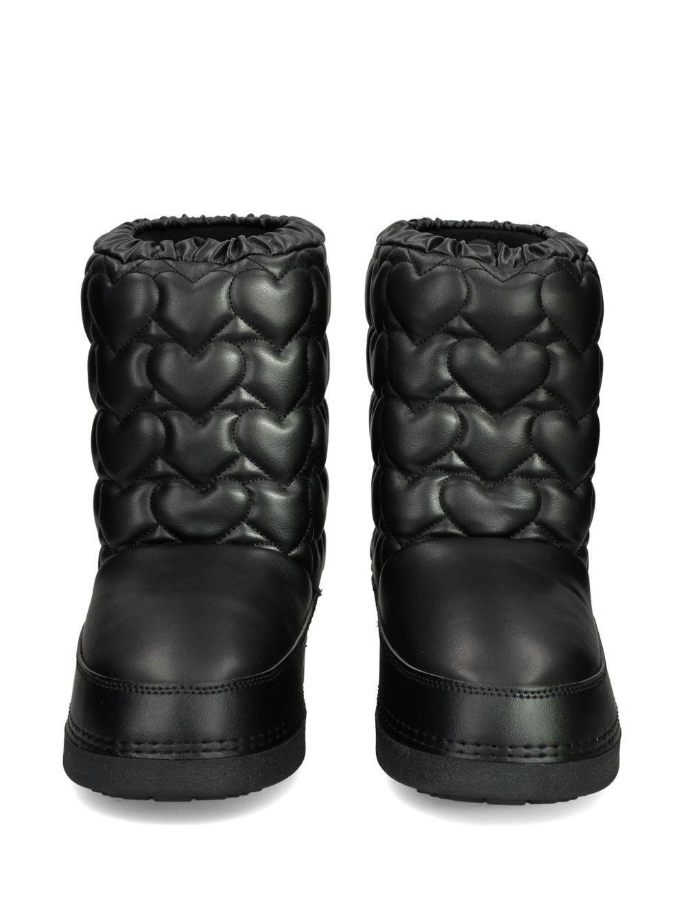 logo-print quilted boots - 4