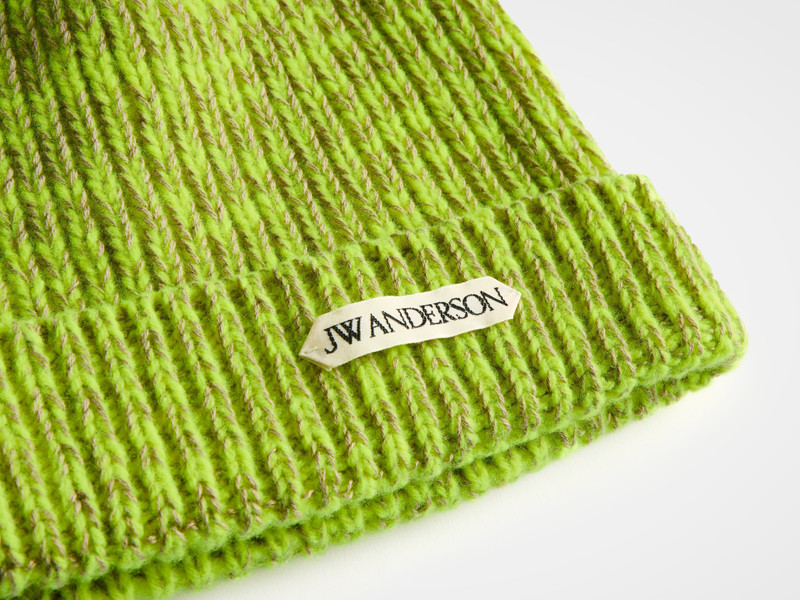 MOULINE BEANIE HAT IN NEON YELLOW 3
