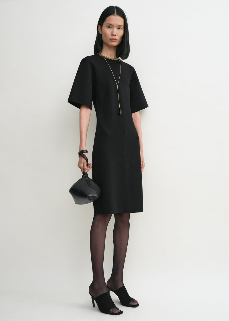 TOTEME Tee knit dress black outlook