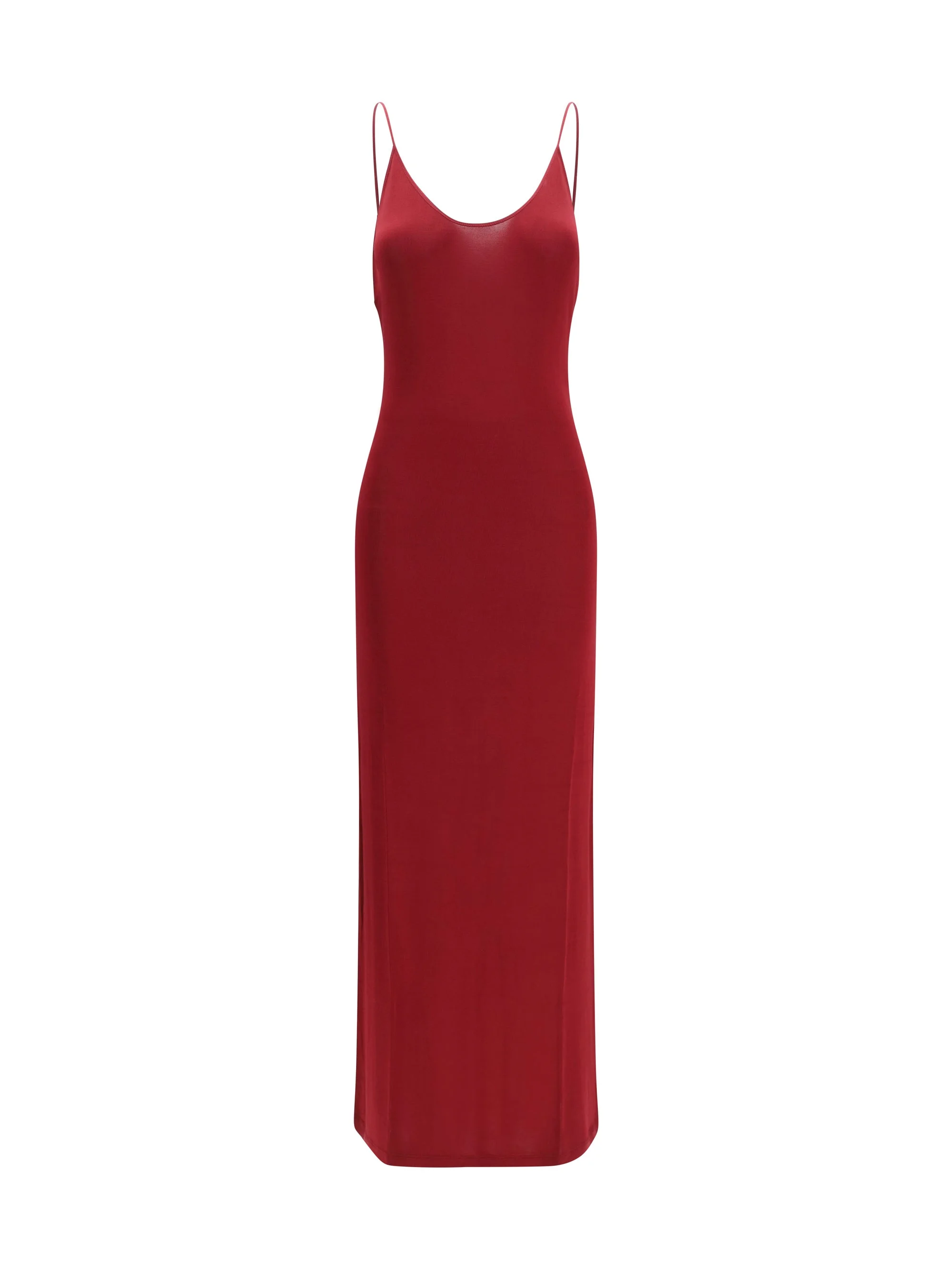 Saint Laurent Backless Knit Dress Bordeaux Women - 1