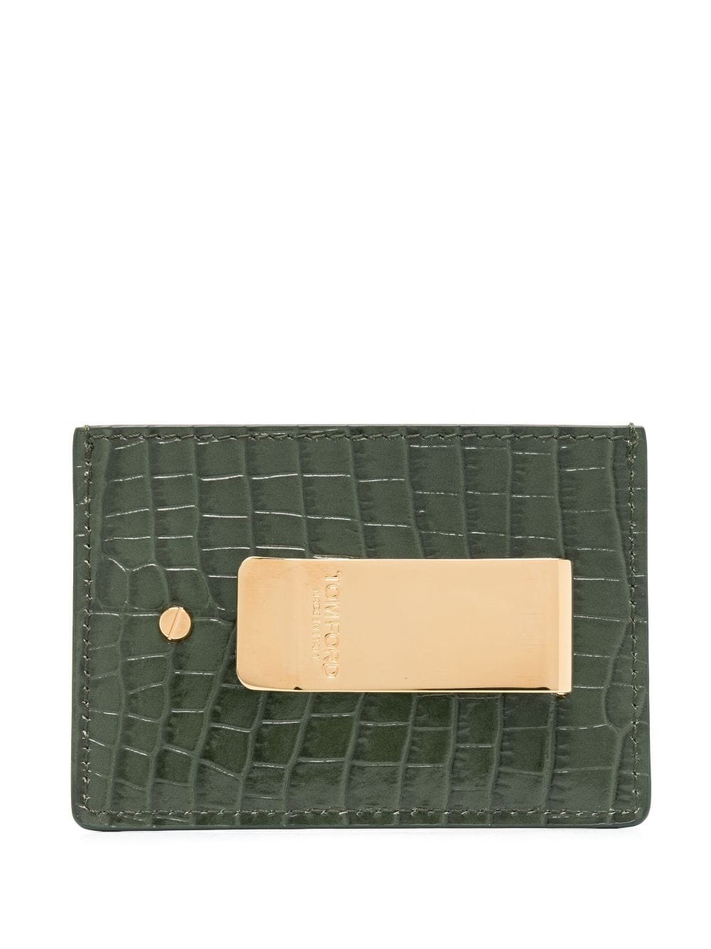 crocodile-embossed card holder - 2