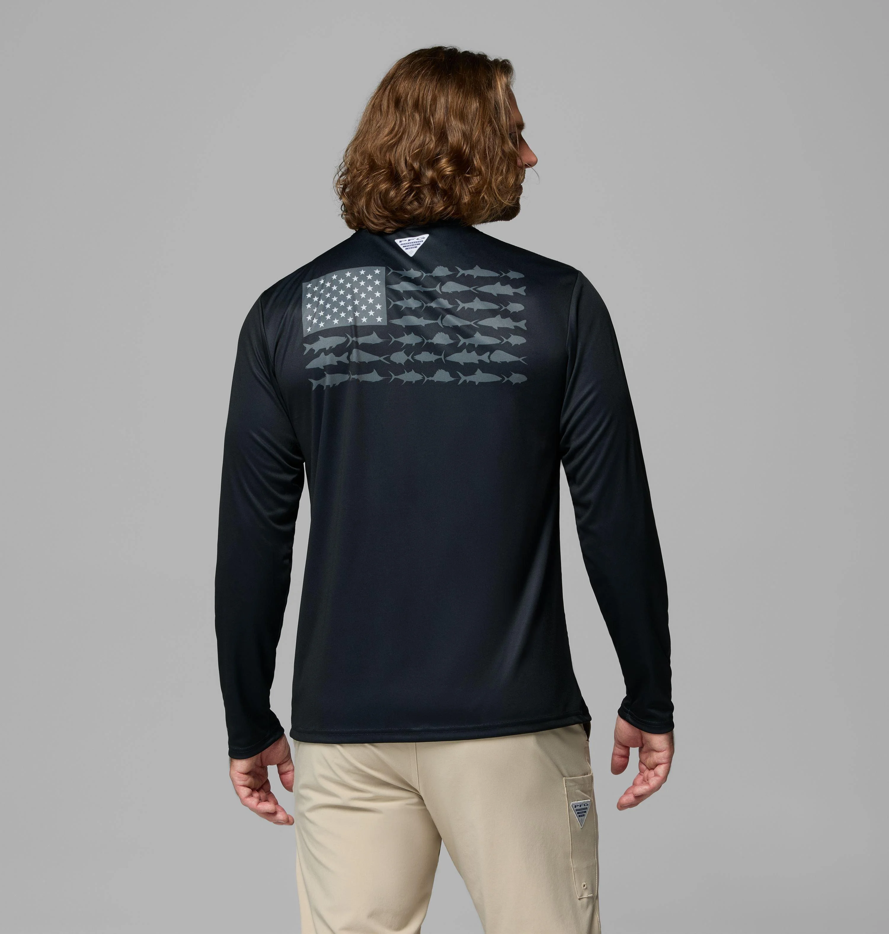 Men's Terminal Tackle PFG Fish Flag Long Sleeve Shirt - 1