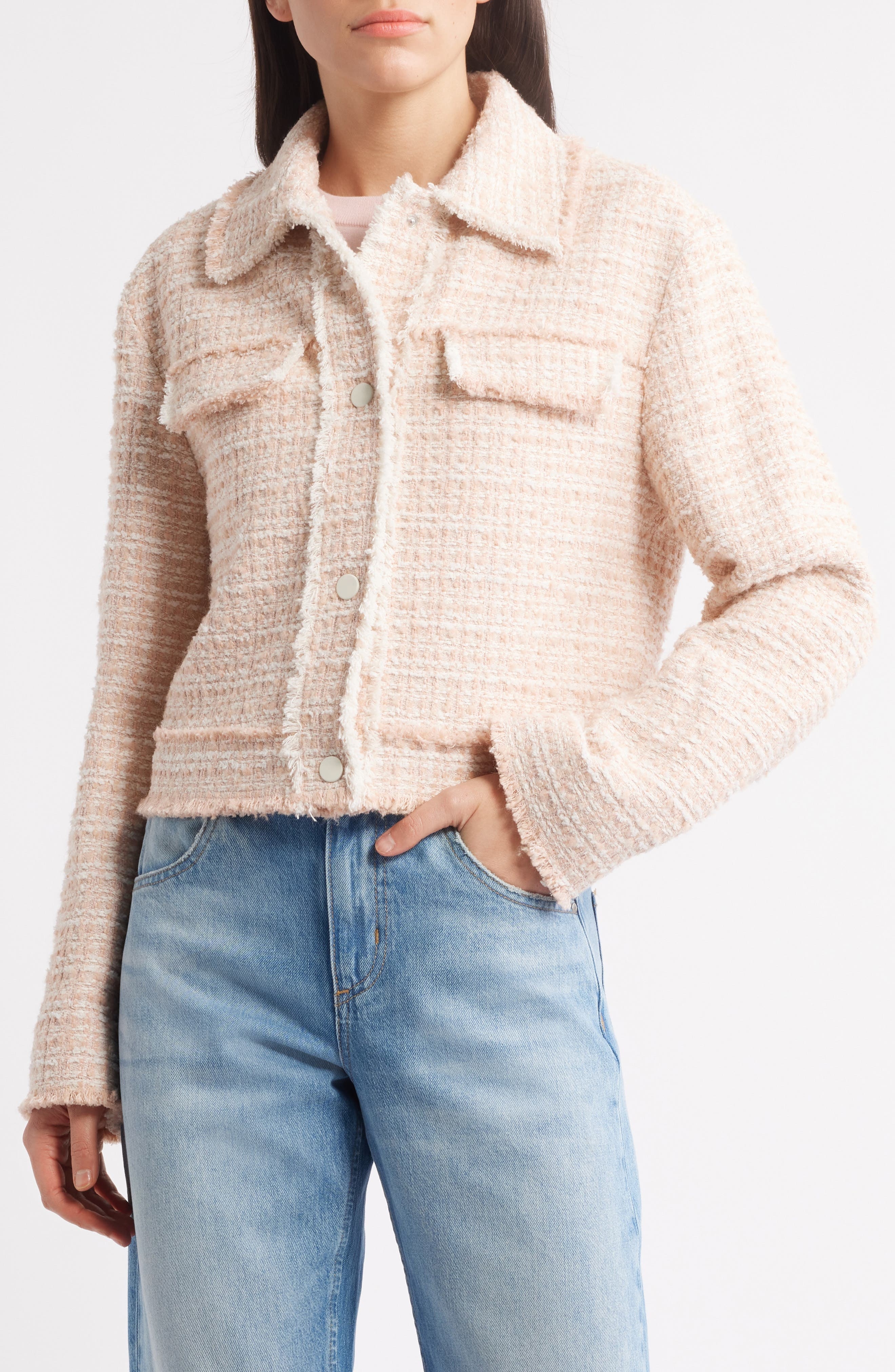 BOSS Tweed Jacket in Crystal Tweed at Nordstrom - 4