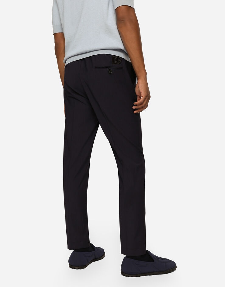 Stretch wool pants with DG embroidery - 4