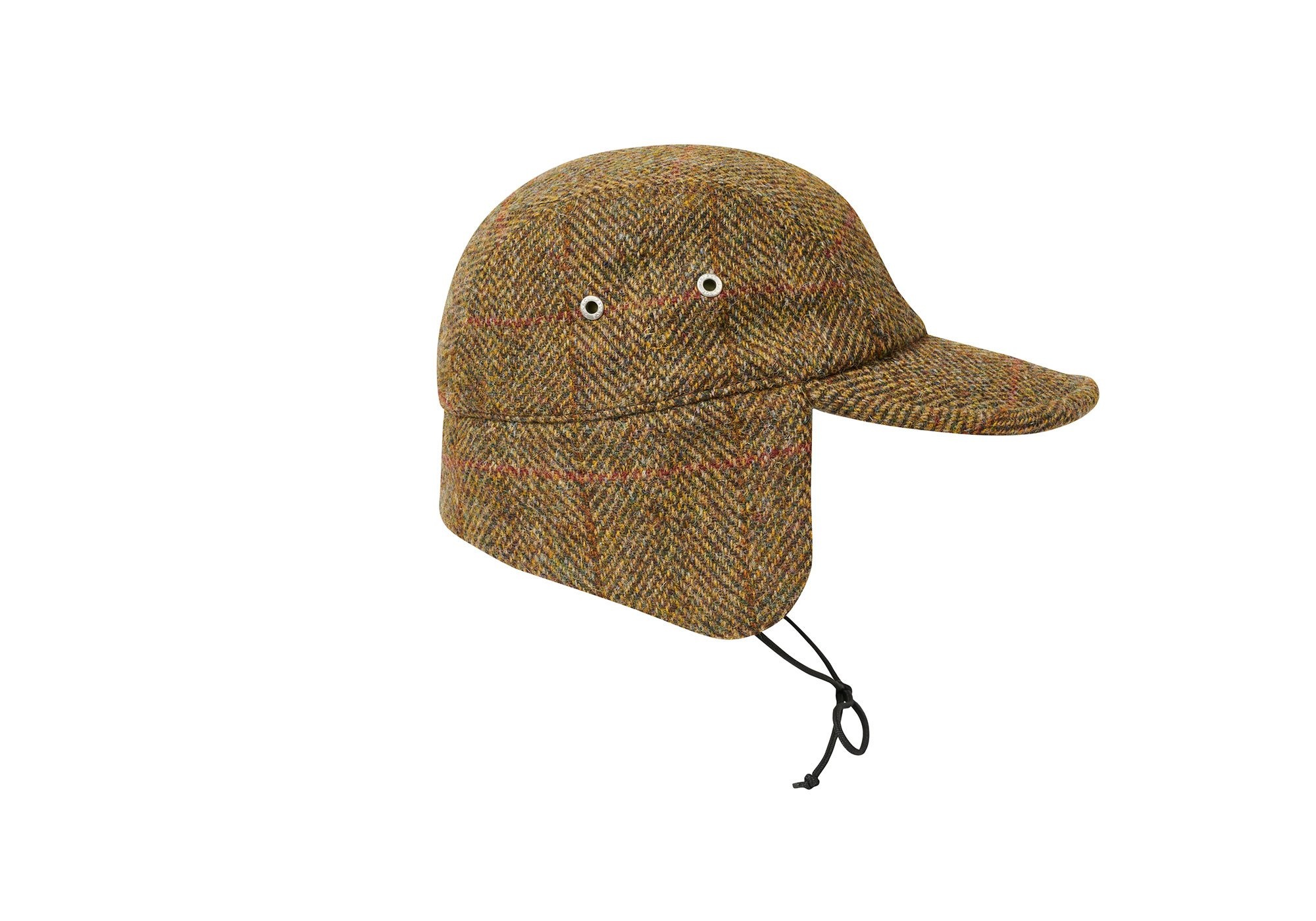 HARRIS TWEED EARFLAP 4-PANEL BROWN - 7