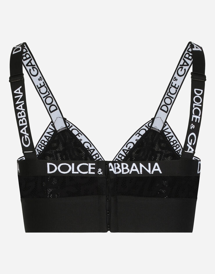 Jacquard tulle triangle bra - 3